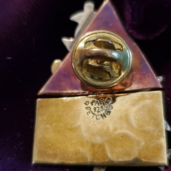 Gorgeous Far Fetched Pin Brooch Sterling Silver Brass Copper Mixed - Picture 4 of 8